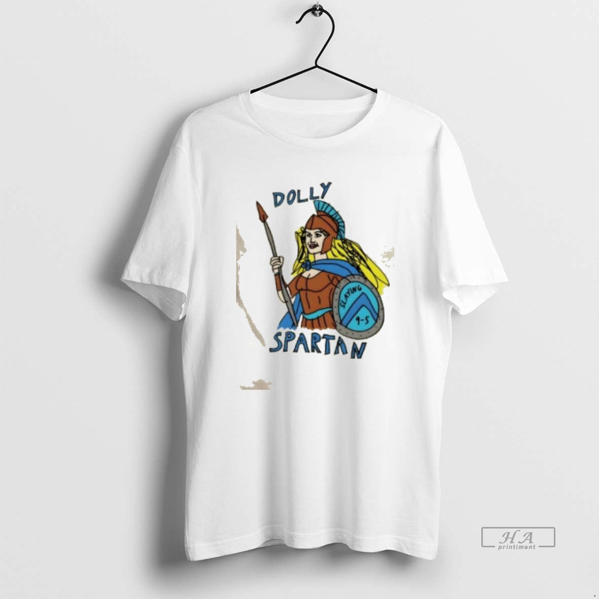 Trendy Dolly Spartan Art - Adult & Kids T-Shirts, Sweatshirts & Hoodies apparel design preview 1