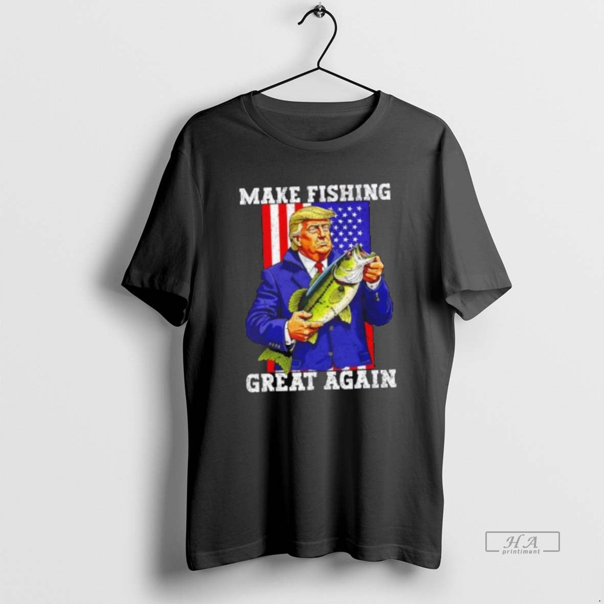 Trendy Donald Trump Make Fishing Great Again American - Adult & Kids T-Shirts, Sweatshirts & Hoodies apparel design preview 1
