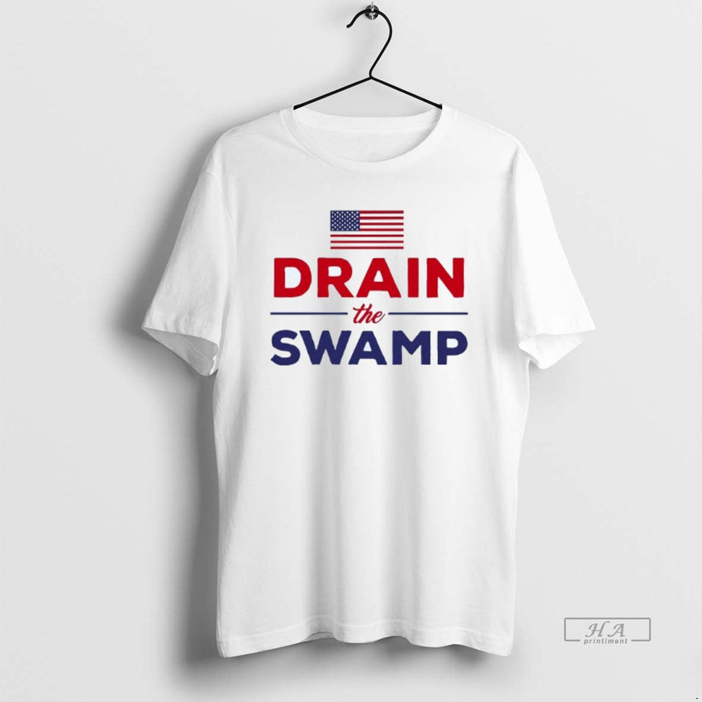 Trendy Drain The Swamp Obamacare Us Flag Mens White - Adult & Kids T-Shirts, Sweatshirts & Hoodies apparel design preview 1