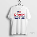 Trendy Drain The Swamp Obamacare Us Flag Mens White - Adult & Kids T-Shirts, Sweatshirts & Hoodies apparel design preview 1