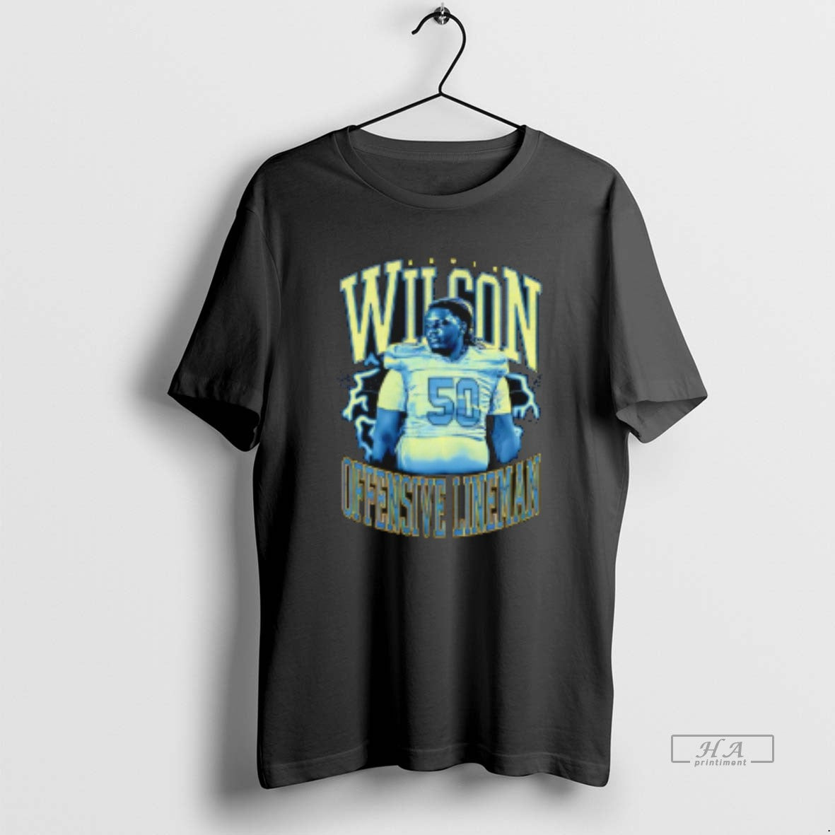 Trendy Edwin Wilson Offensive Lineman Retro - Adult & Kids T-Shirts, Sweatshirts & Hoodies apparel design preview 1