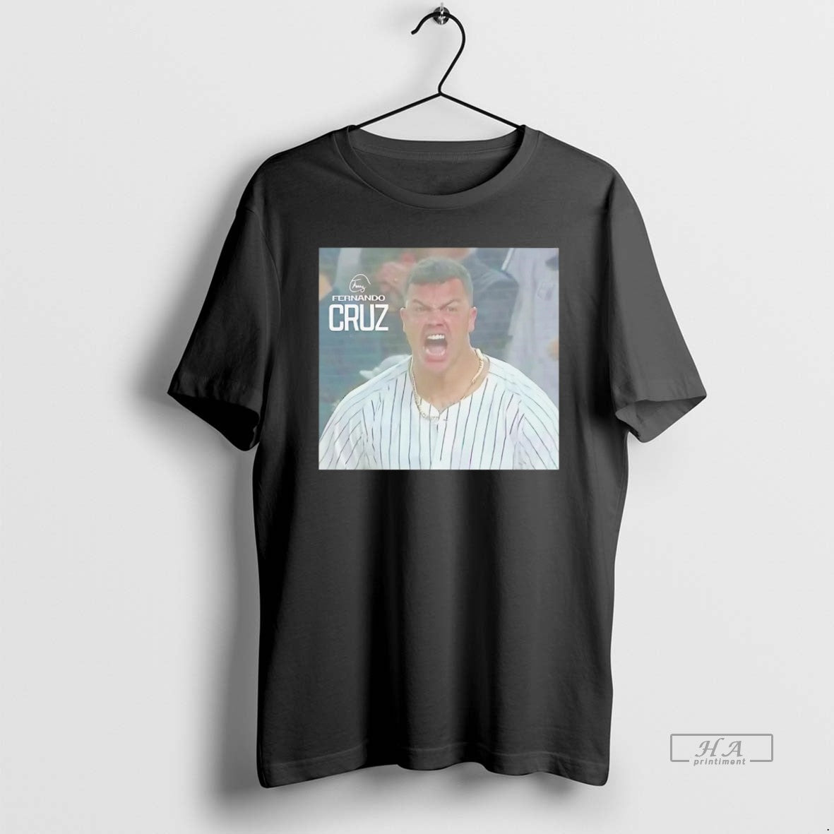 Trendy Fernando Cruz Shout Hype Signature Yankees - Adult & Kids T-Shirts, Sweatshirts & Hoodies apparel design preview 1