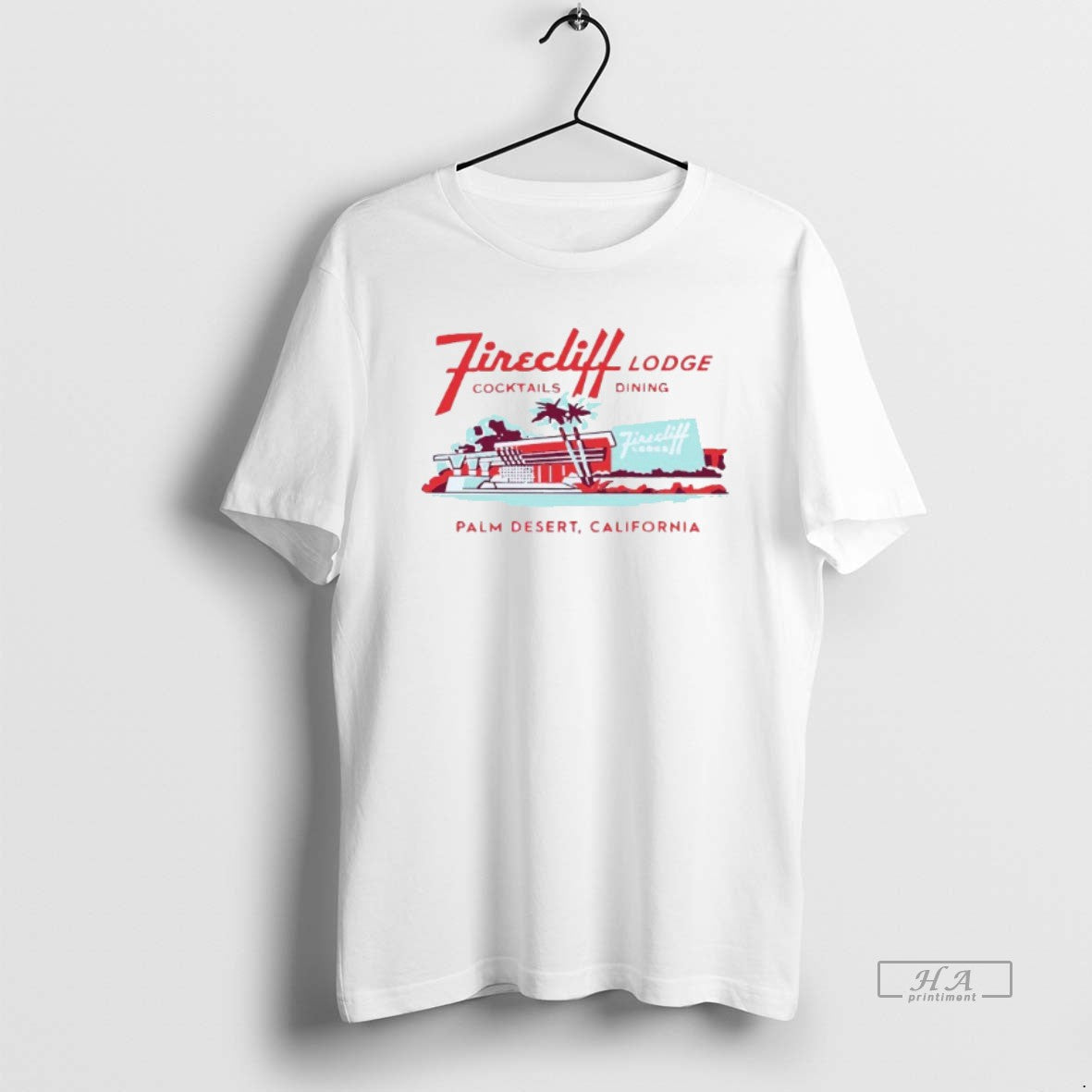 Trendy Firecliff Lodge Hotel Cocktail Dining Palm - Adult & Kids T-Shirts, Sweatshirts & Hoodies apparel design preview 1