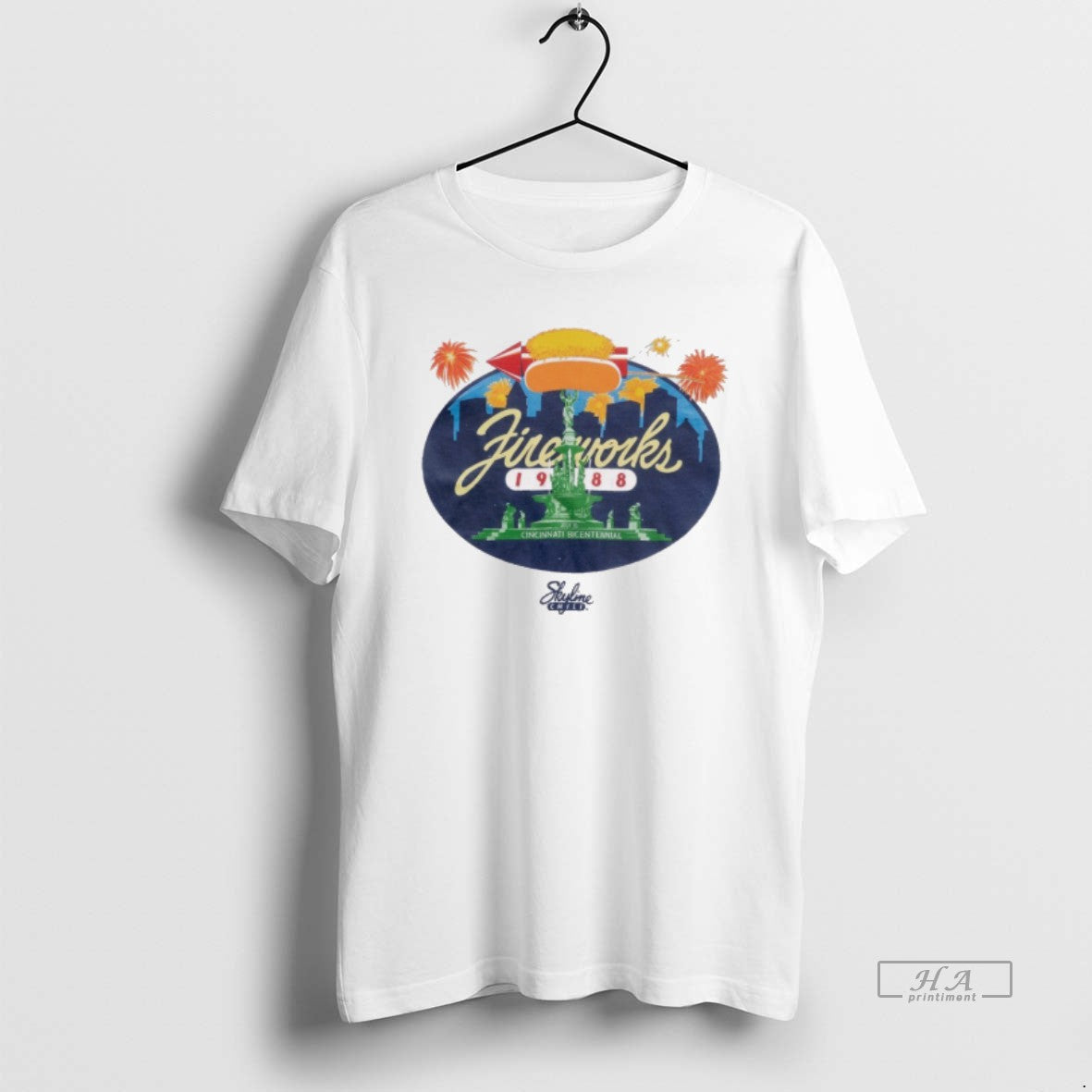 Trendy Fireworks 1988 Cincinnati Bicentennial On July - Adult & Kids T-Shirts, Sweatshirts & Hoodies apparel design preview 1