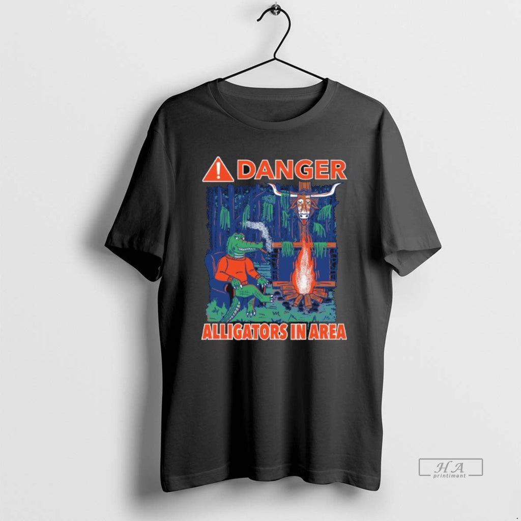 Trendy Florida Gators Vs Texas Longhorns Danger - Adult & Kids T-Shirts, Sweatshirts & Hoodies apparel design preview 1