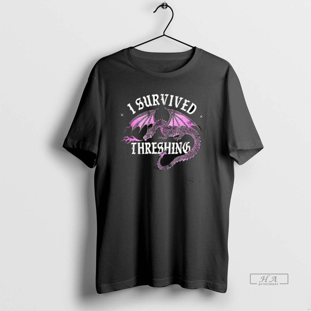 Trendy Fourth Wing I Survived Threshing Pink Dragon - Adult & Kids T-Shirts, Sweatshirts & Hoodies apparel design preview 1