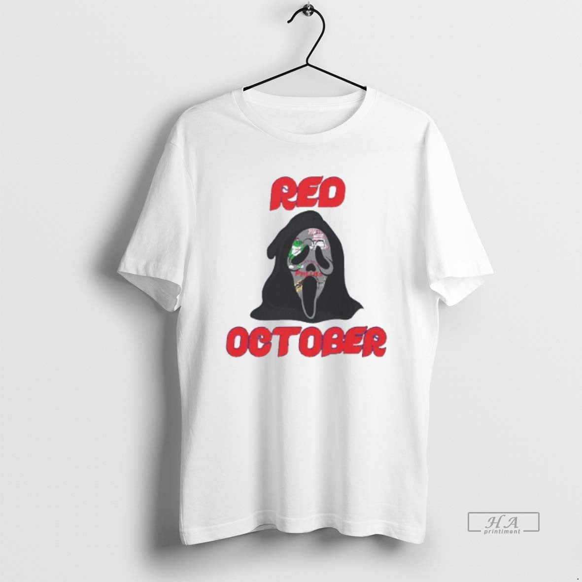 Trendy Ghostface Red October Philadelphia Phillies - Adult & Kids T-Shirts, Sweatshirts & Hoodies apparel design preview 1