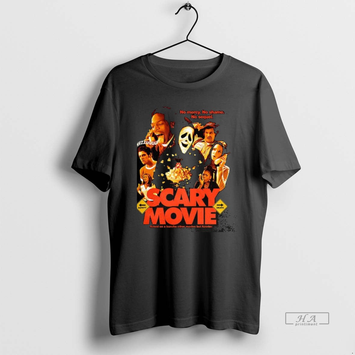 Trendy Ghostface Wazzupp Scary Movie No Mercy Shame - Adult & Kids T-Shirts, Sweatshirts & Hoodies apparel design preview 1