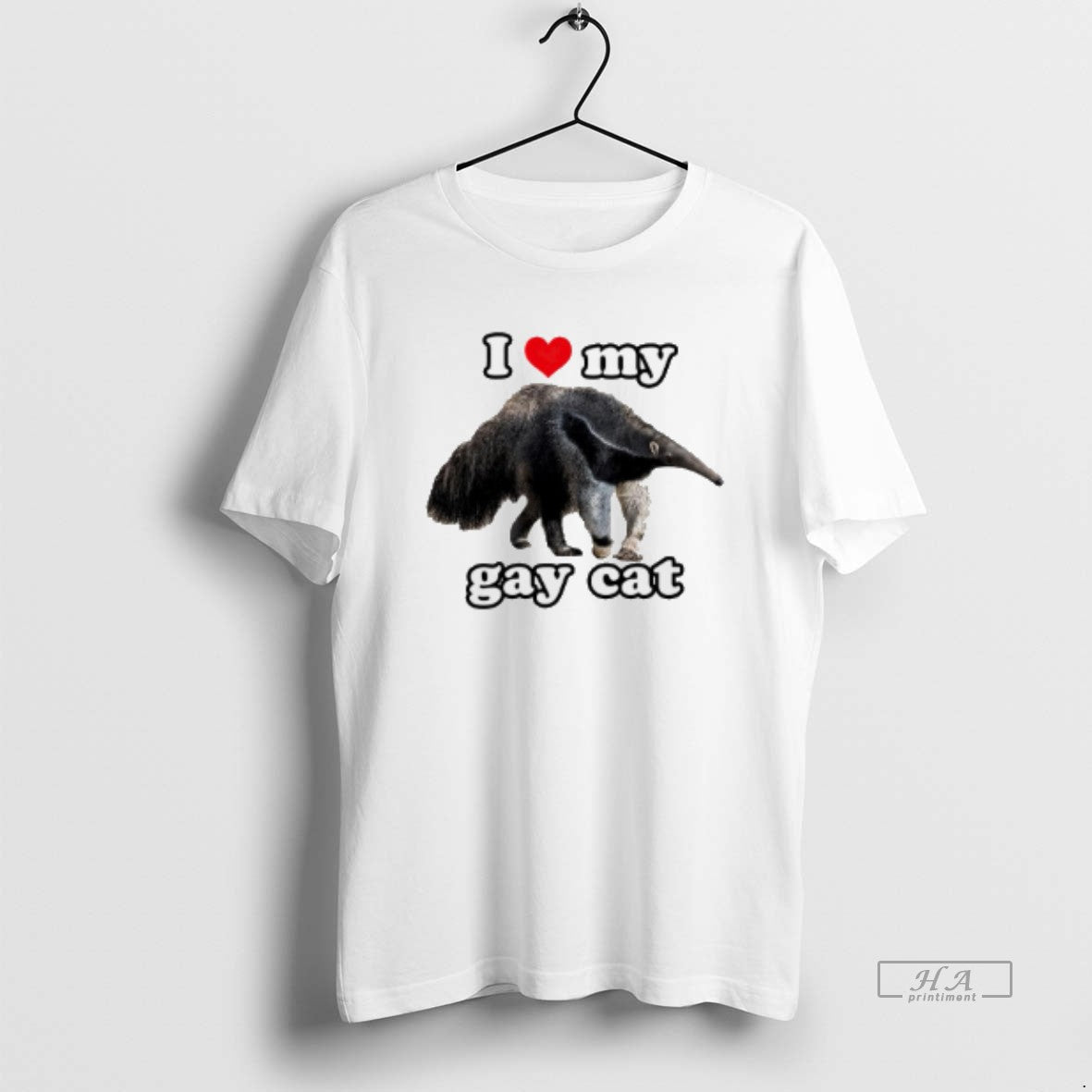 Trendy Giant Anteater I Love My Gay Cat - Adult & Kids T-Shirts, Sweatshirts & Hoodies apparel design preview 1