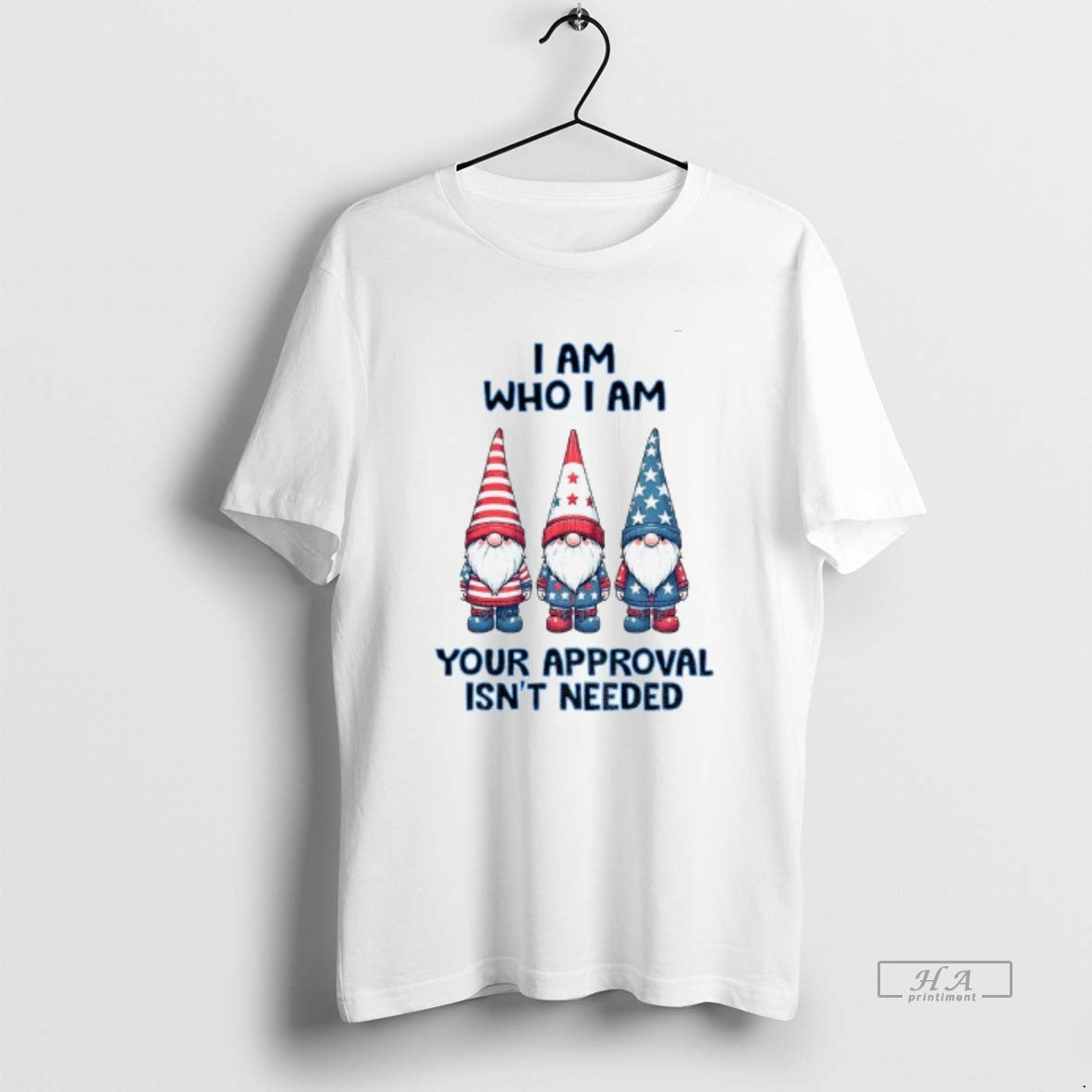 Trendy Gnome I Am Who Your Approval Isnt Needed - Adult & Kids T-Shirts, Sweatshirts & Hoodies apparel design preview 1