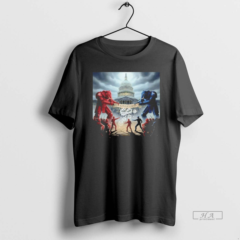 Trendy Government Shutdown 2025 Republicans Vs - Adult & Kids T-Shirts, Sweatshirts & Hoodies apparel design preview 1