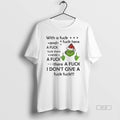 Trendy Grinch Christmas With A Fuck Here And There - Adult & Kids T-Shirts, Sweatshirts & Hoodies apparel design preview 1