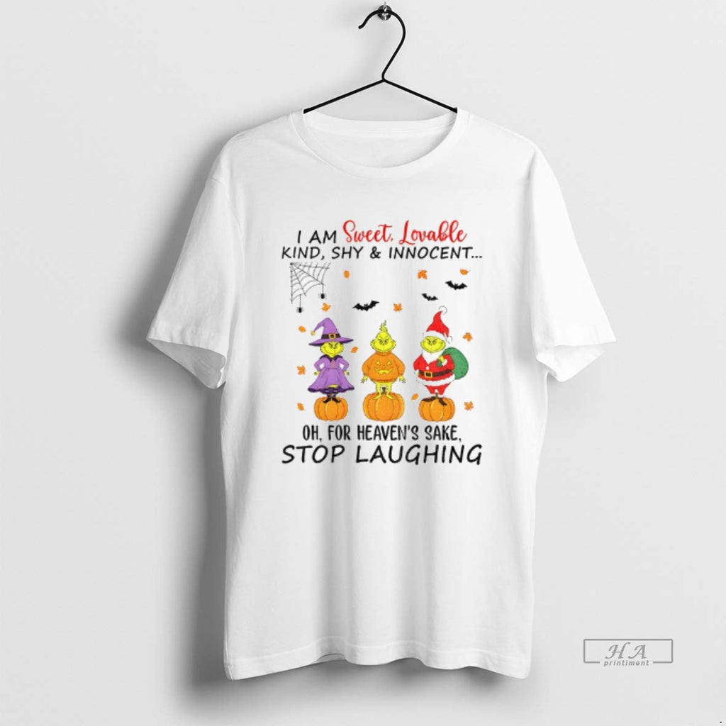 Trendy Grinch Santa Hat I Am Sweet Lovable Kind Shy - Adult & Kids T-Shirts, Sweatshirts & Hoodies apparel design preview 1