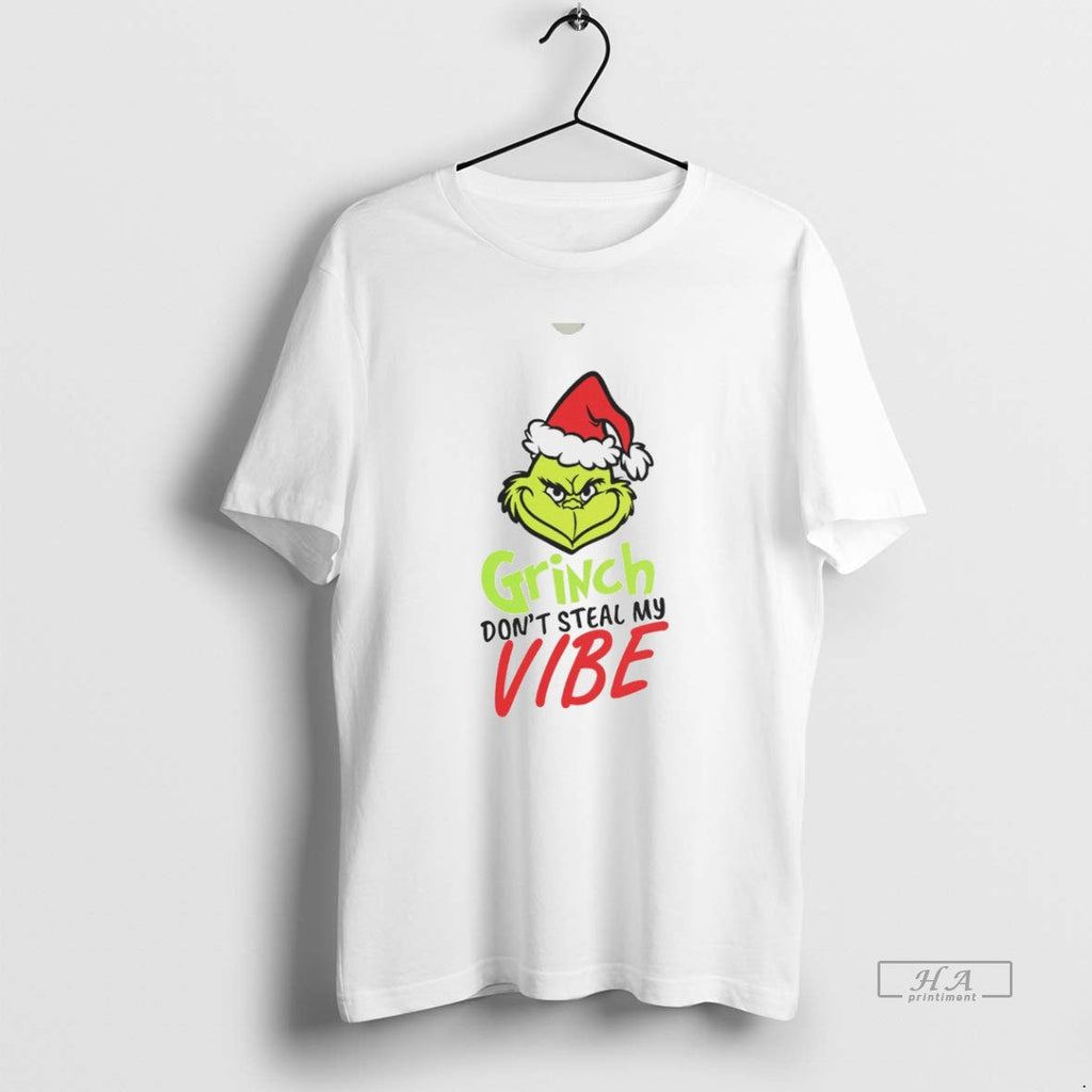 Trendy Grinch Dont Steal My Vibe Christmas White - Adult & Kids T-Shirts, Sweatshirts & Hoodies apparel design preview 1