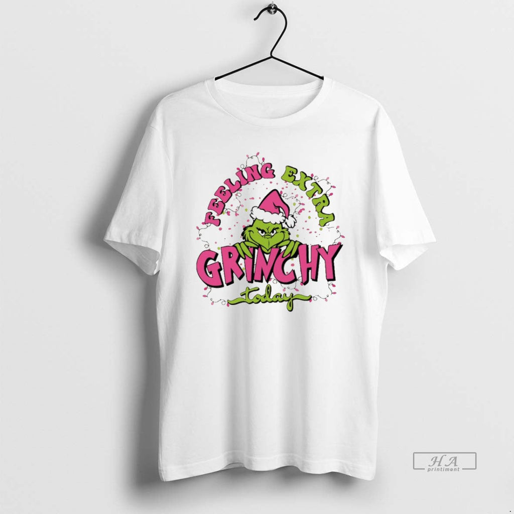 Trendy Grinch Feeling Extra Grinchy Today Christmas - Adult & Kids T-Shirts, Sweatshirts & Hoodies apparel design preview 1