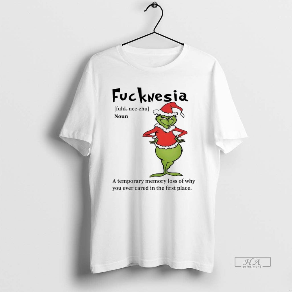 Trendy Grinch Fuckwesia Oun A Temporary Memory Loss - Adult & Kids T-Shirts, Sweatshirts & Hoodies apparel design preview 1