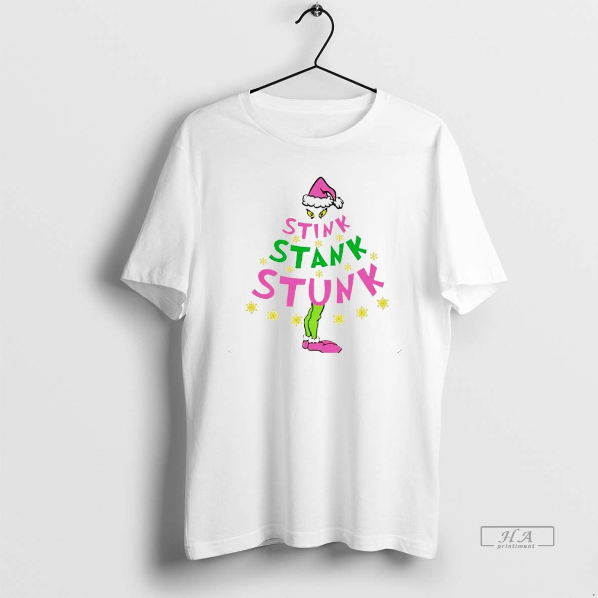 Trendy Grinch Stink Stank Stunk Christmas White - Adult & Kids T-Shirts, Sweatshirts & Hoodies apparel design preview 1