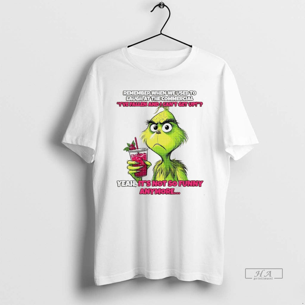 Trendy Grinch Yeah Its Not So Funny Anymore White - Adult & Kids T-Shirts, Sweatshirts & Hoodies apparel design preview 1