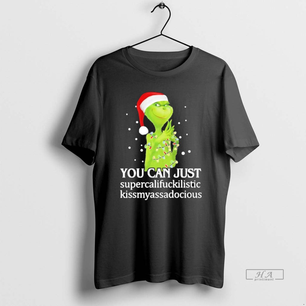 Trendy Grinch You Can Just Christmas - Adult & Kids T-Shirts, Sweatshirts & Hoodies apparel design preview 1