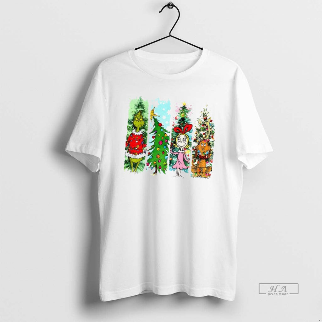 Trendy Grinchmas And Friends Xmas Characters Merry - Adult & Kids T-Shirts, Sweatshirts & Hoodies apparel design preview 1