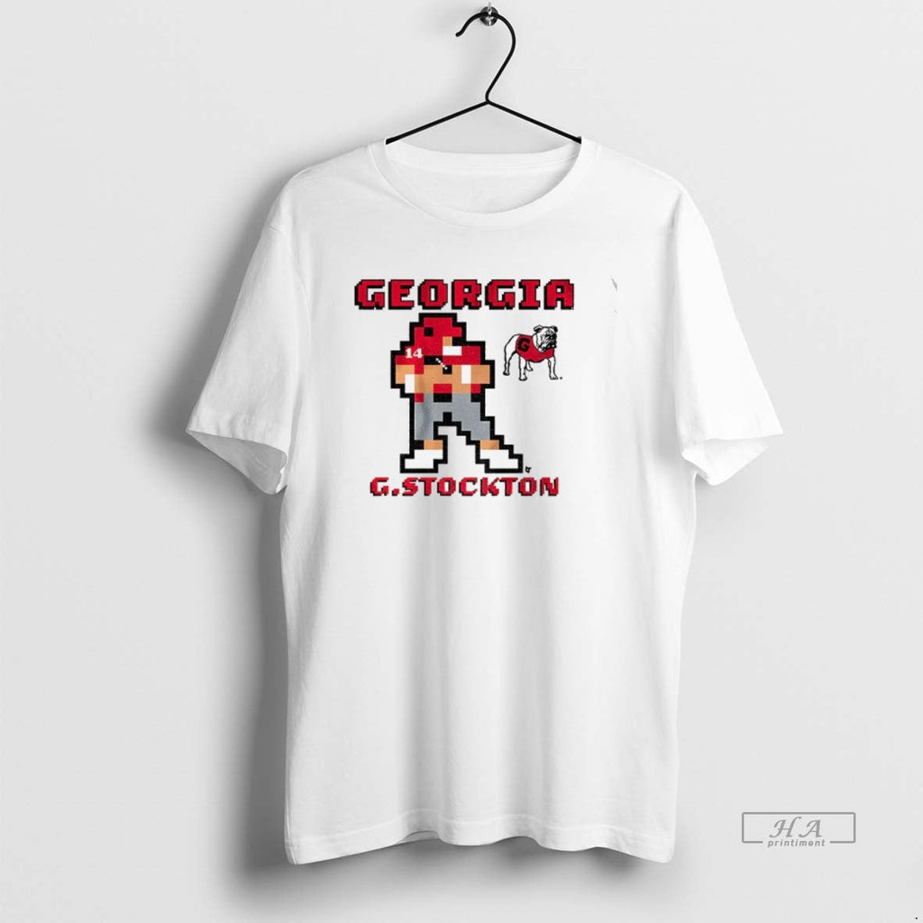 Trendy Gunner Stockton 8 Bit Retro Baller Georgia - Adult & Kids T-Shirts, Sweatshirts & Hoodies apparel design preview 1
