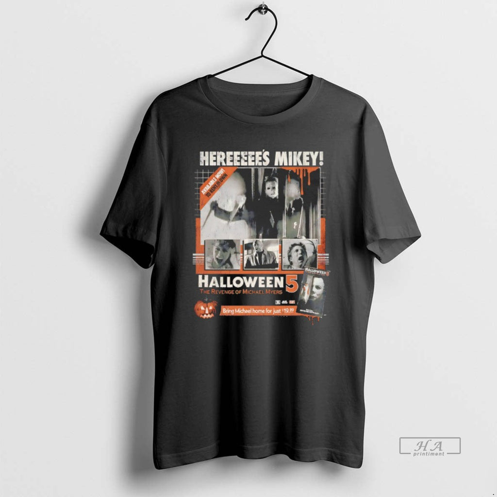 Trendy Heres Mikey Halloween 5 The Revenge Of Micheal - Adult & Kids T-Shirts, Sweatshirts & Hoodies apparel design preview 1
