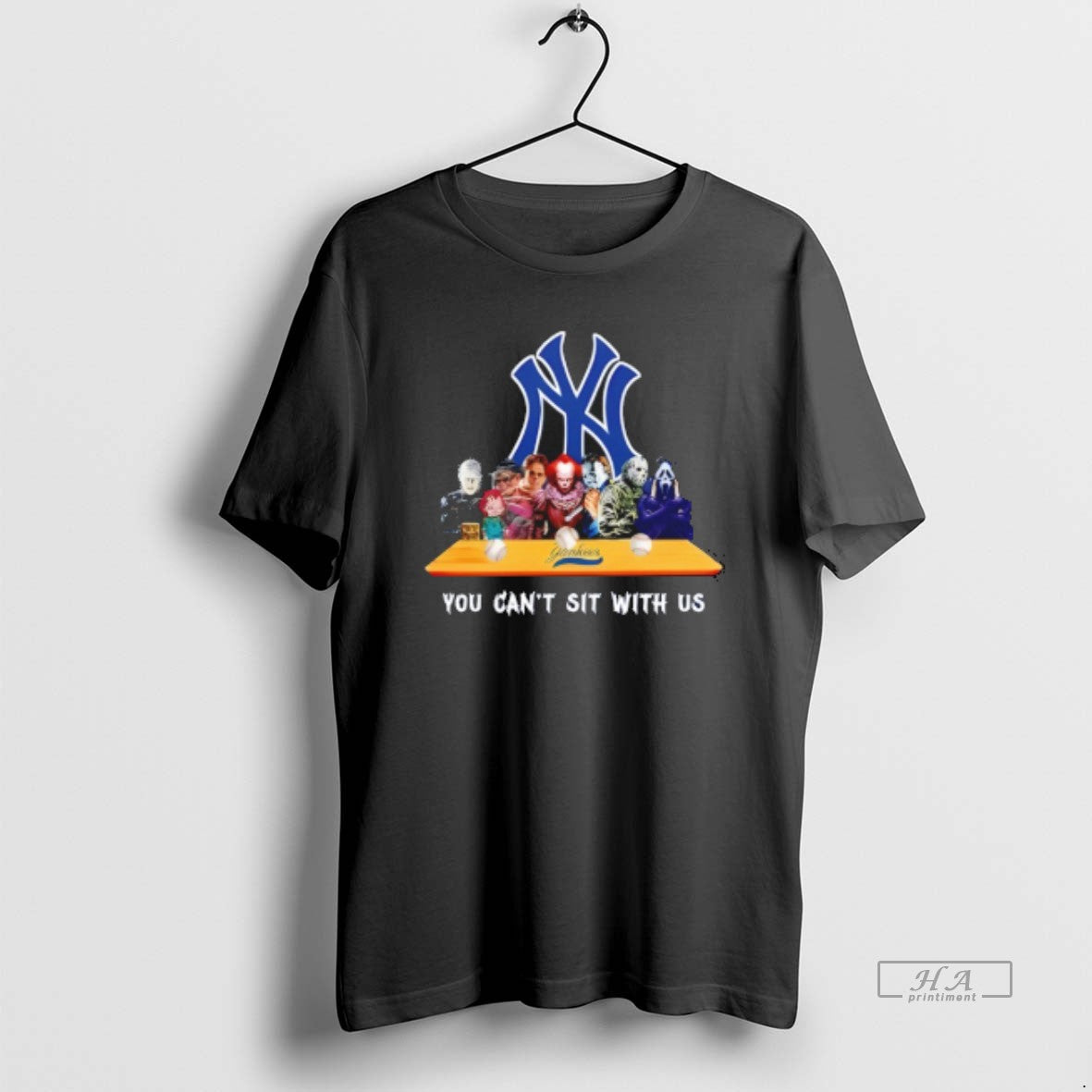 Trendy Horror Movie Characters You Cant Sit With Us - Adult & Kids T-Shirts, Sweatshirts & Hoodies apparel design preview 1