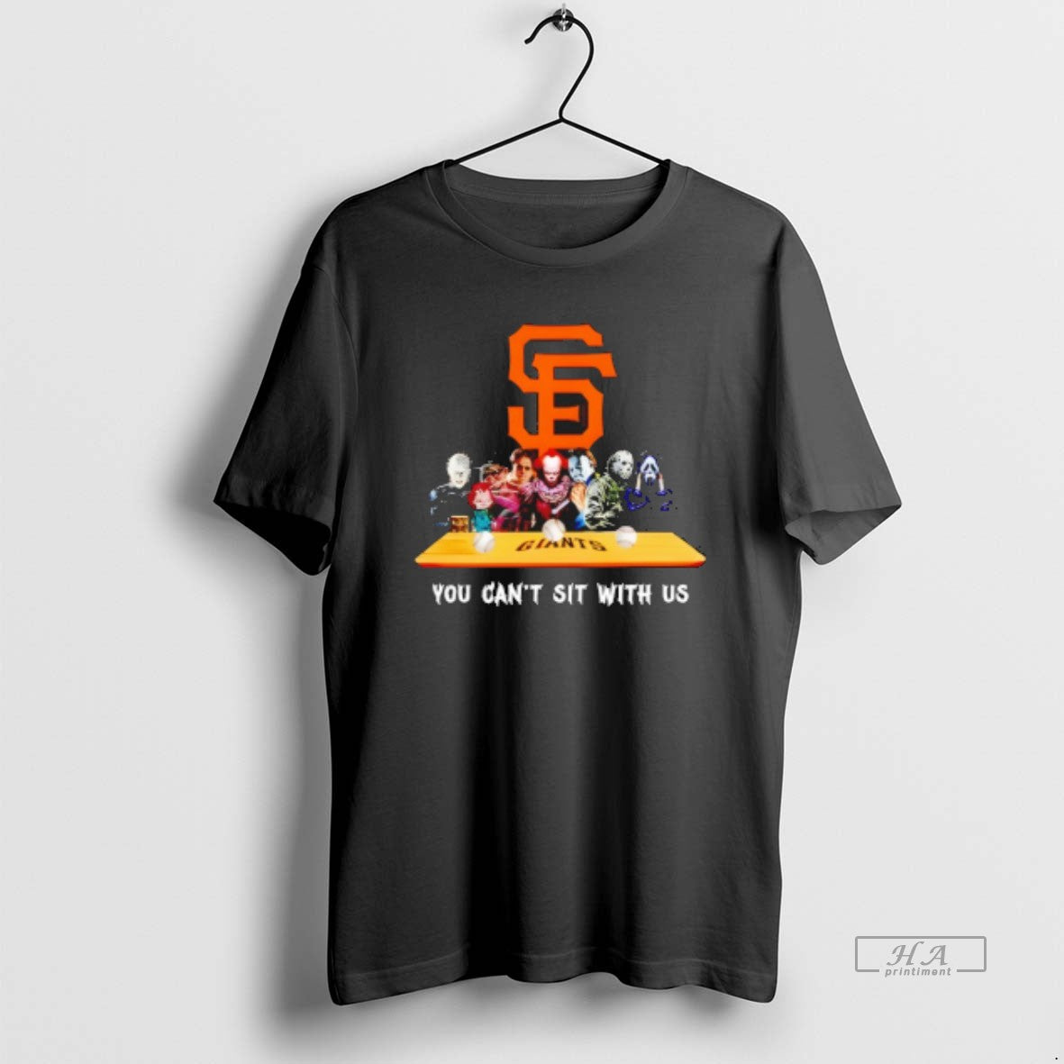 Trendy Horror Movie Characters You Cant Sit With Us - Adult & Kids T-Shirts, Sweatshirts & Hoodies apparel design preview 1