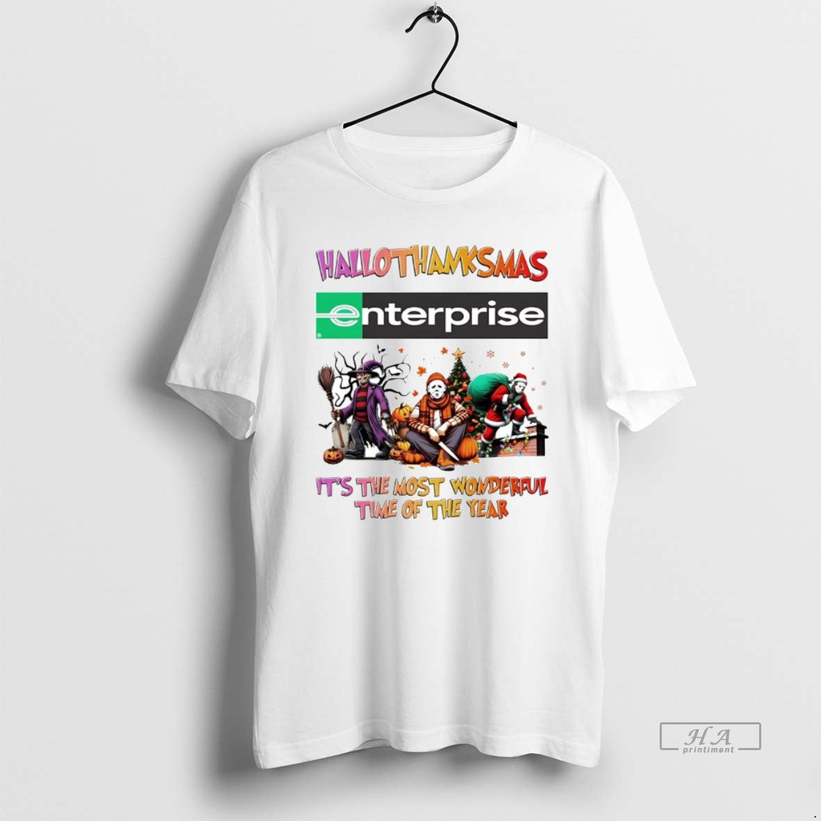 Trendy Horror Movies Enterprise Hallothanksmas Its - Adult & Kids T-Shirts, Sweatshirts & Hoodies apparel design preview 1