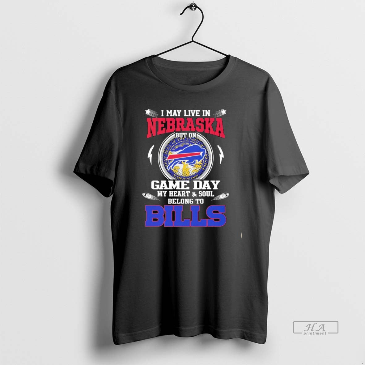 Trendy I May Live In Nebraska But On Game Day My - Adult & Kids T-Shirts, Sweatshirts & Hoodies apparel design preview 1