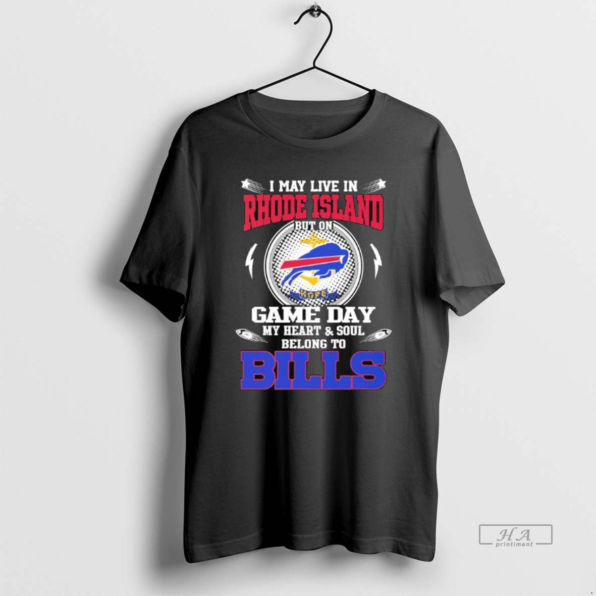 Trendy I May Live In Rhode Island But On Game Day My - Adult & Kids T-Shirts, Sweatshirts & Hoodies apparel design preview 1