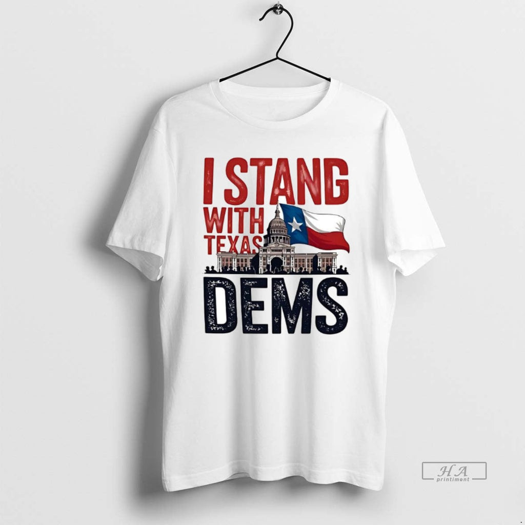 Trendy I Stand With Texas Dems - Adult & Kids T-Shirts, Sweatshirts & Hoodies apparel design preview 1