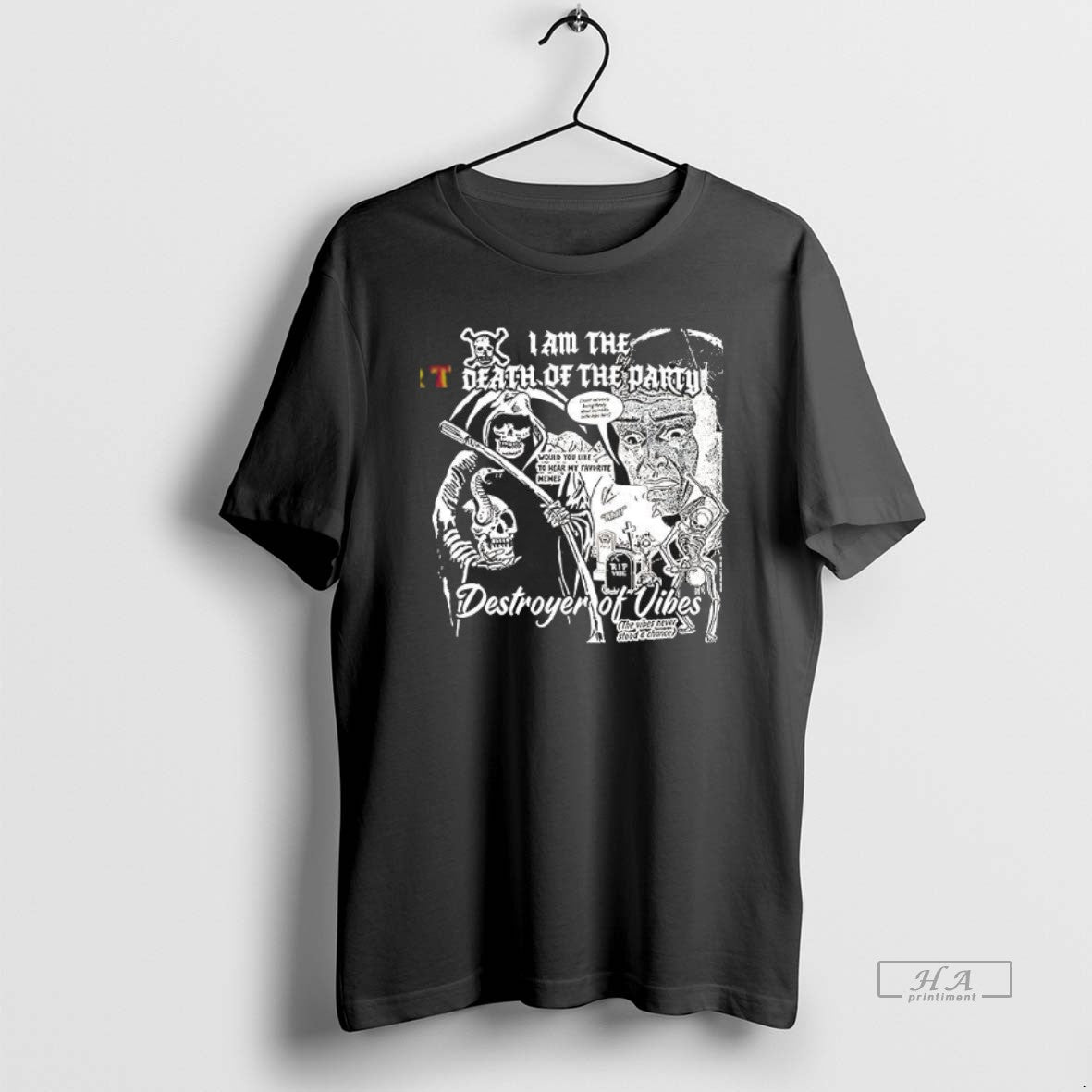 Trendy I Am The Death Of Party - Adult & Kids T-Shirts, Sweatshirts & Hoodies apparel design preview 1
