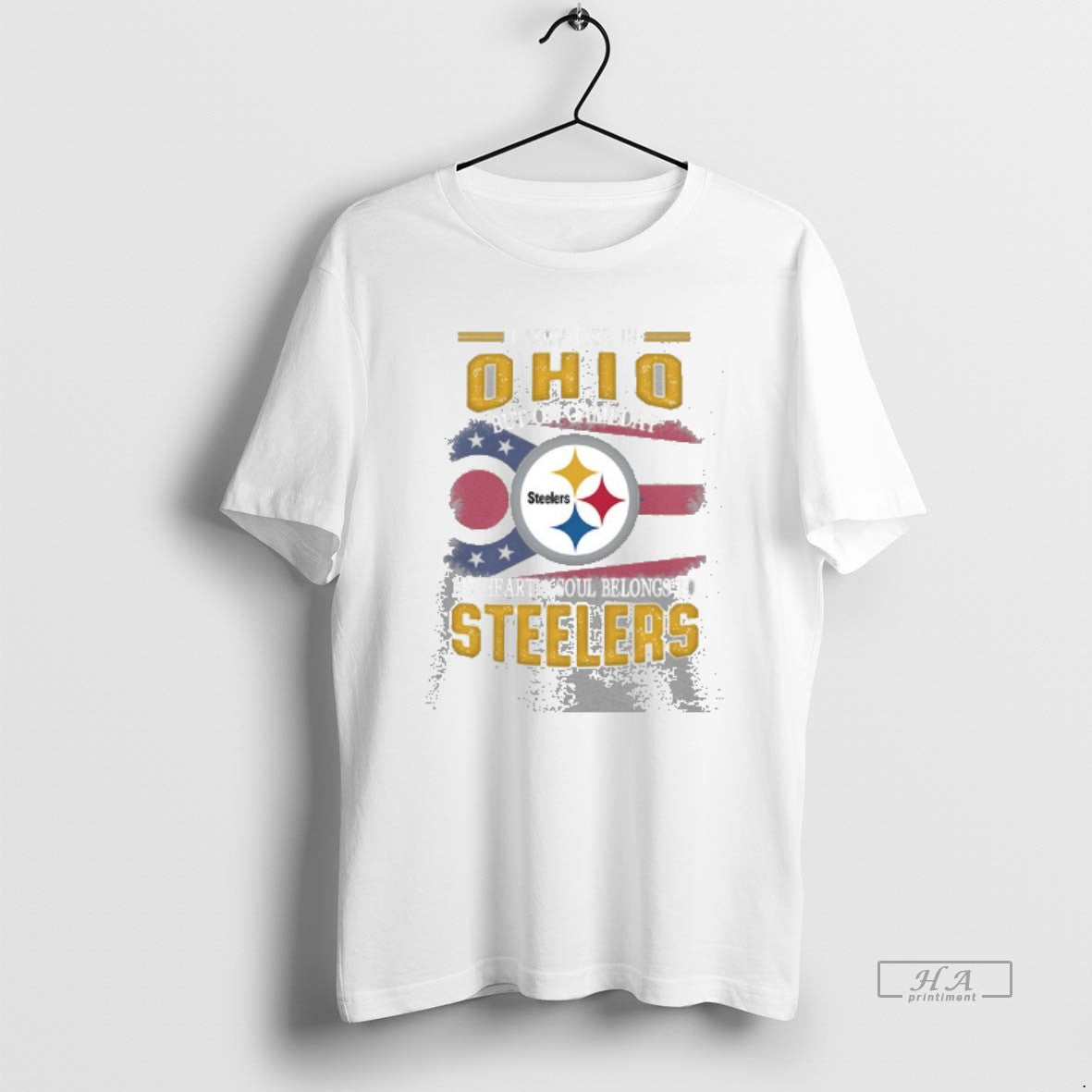 Trendy I May Live In Ohio But On Gameday My Heart And - Adult & Kids T-Shirts, Sweatshirts & Hoodies apparel design preview 1