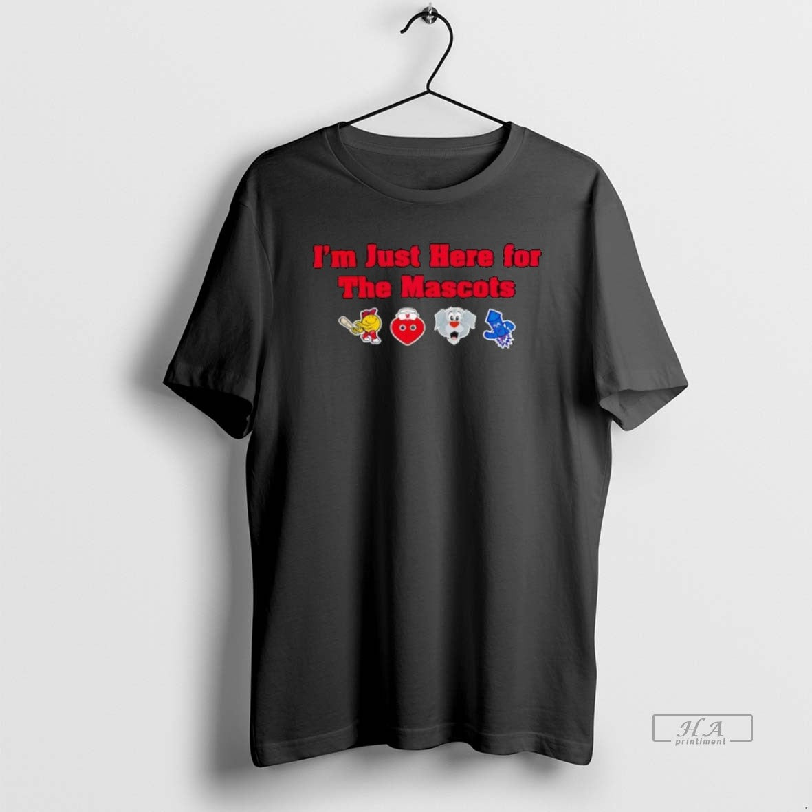 Trendy Im Just Here For The Mascots - Adult & Kids T-Shirts, Sweatshirts & Hoodies apparel design preview 1