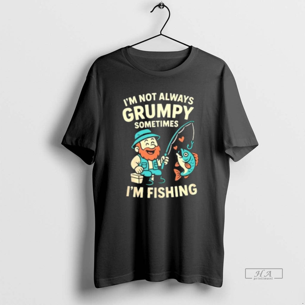 Trendy Im Not Always Grumpy Sometimes Fishing - Adult & Kids T-Shirts, Sweatshirts & Hoodies apparel design preview 1