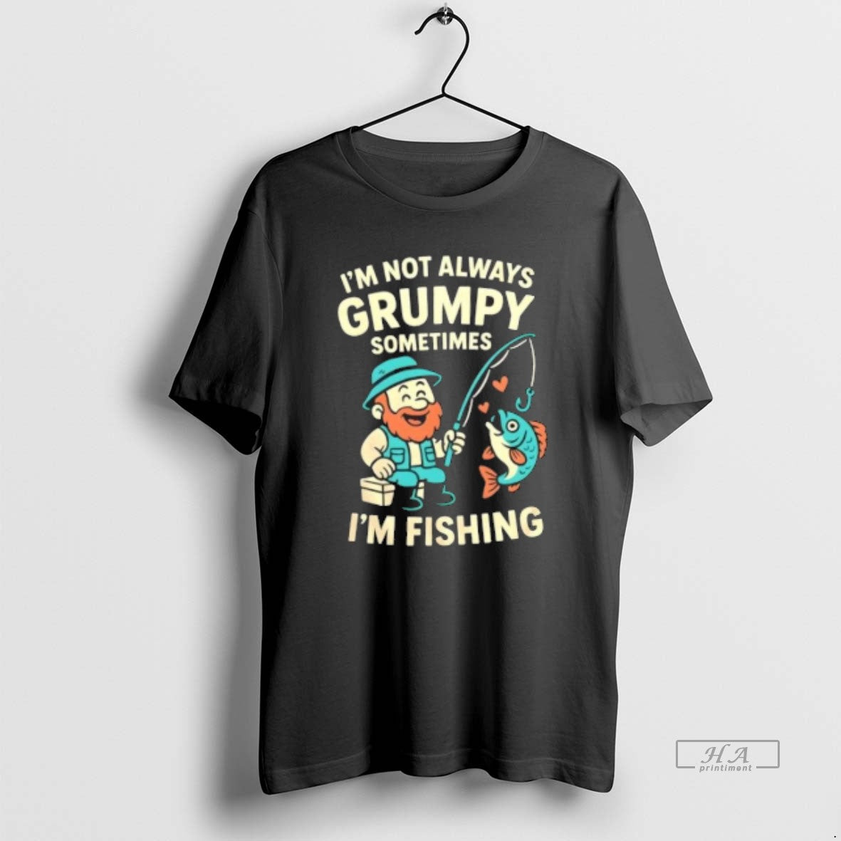 Trendy Im Not Always Grumpy Sometimes Fishing - Adult & Kids T-Shirts, Sweatshirts & Hoodies apparel design preview 1
