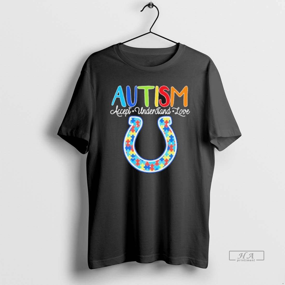 Trendy Indianapolis Colts Autism Accept Understand - Adult & Kids T-Shirts, Sweatshirts & Hoodies apparel design preview 1