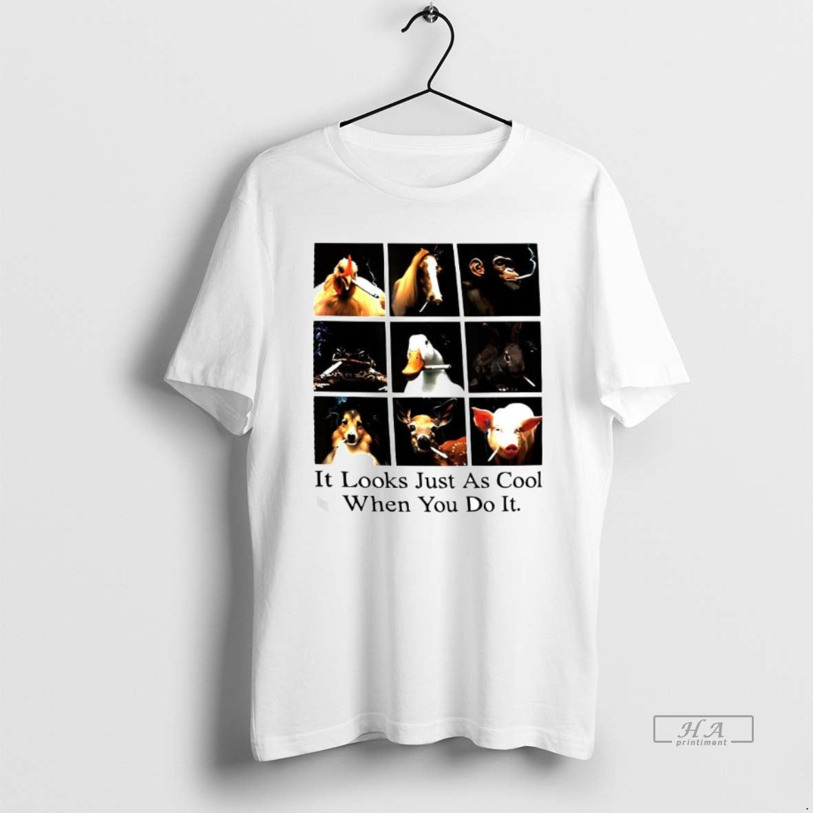 Trendy It Looks Just As Cool When You Do Animals - Adult & Kids T-Shirts, Sweatshirts & Hoodies apparel design preview 1