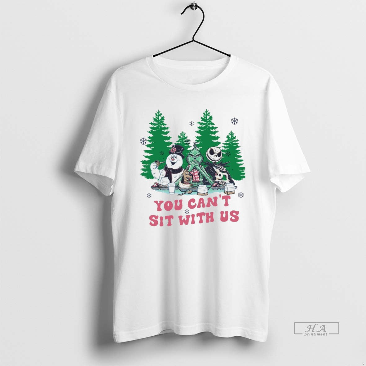 Trendy Jack Frost The Grinch Skellington You Cant Sit - Adult & Kids T-Shirts, Sweatshirts & Hoodies apparel design preview 1