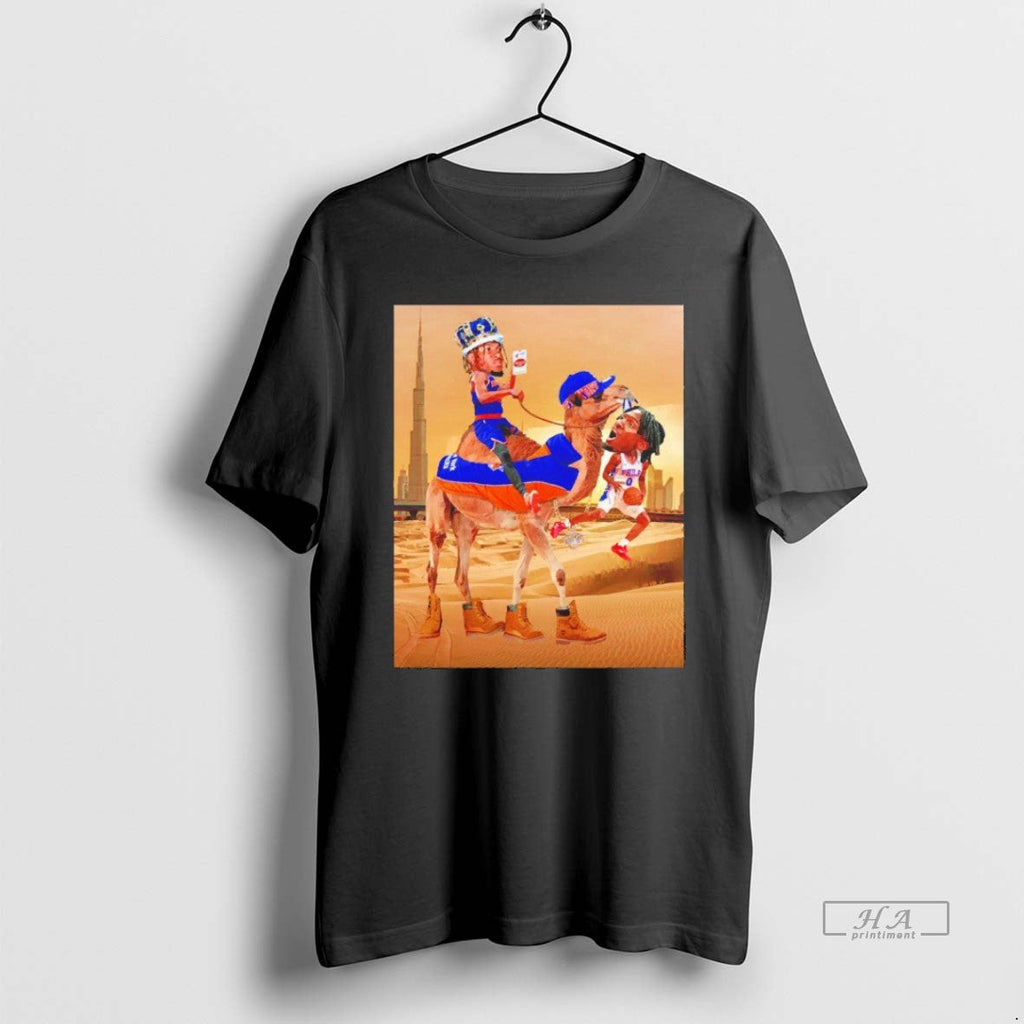 Trendy Jalen Brunson Ny Knicks Ride A Camel Beat - Adult & Kids T-Shirts, Sweatshirts & Hoodies apparel design preview 1