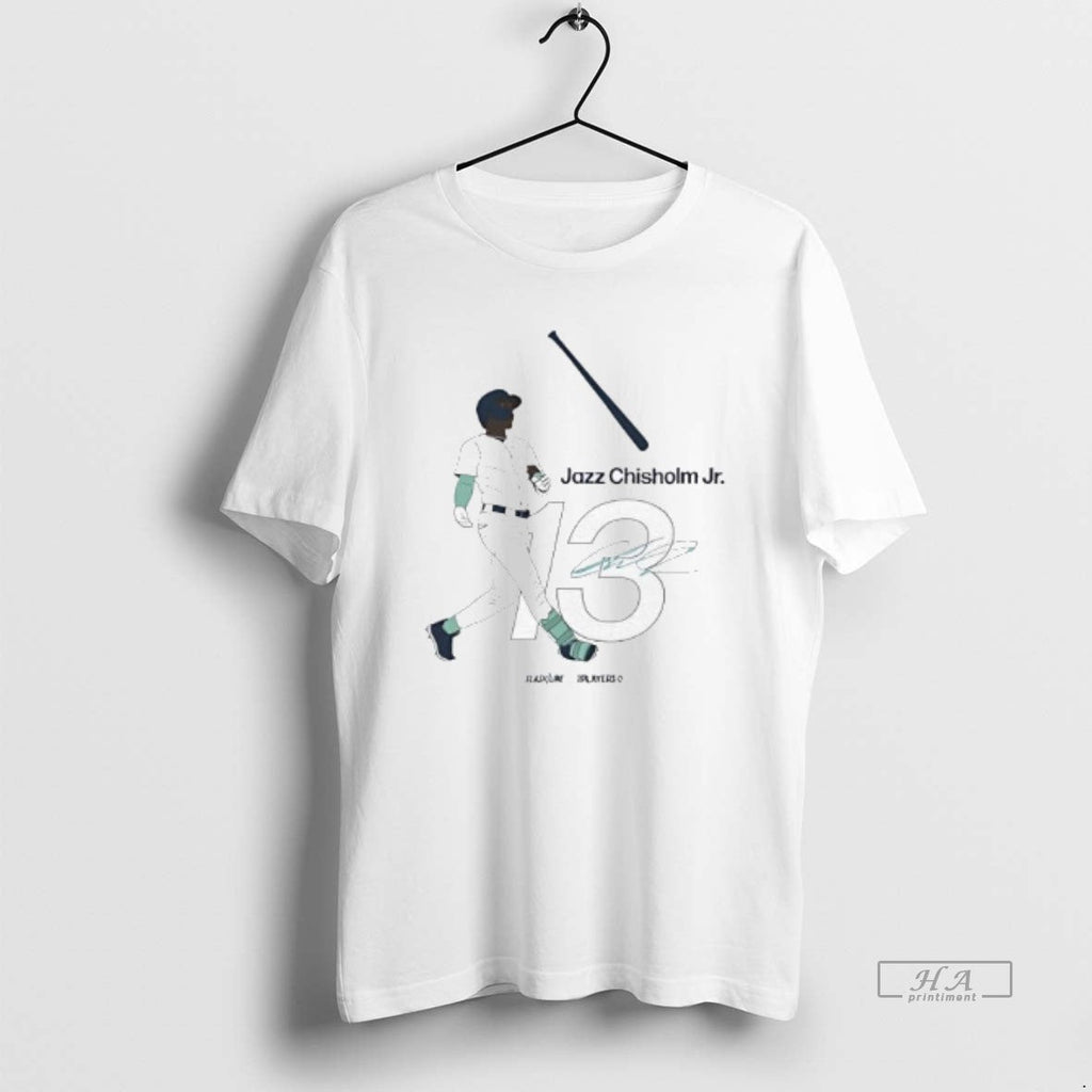Trendy Jazz Chisholm Jr Jersey Number 13 Graphic - Adult & Kids T-Shirts, Sweatshirts & Hoodies apparel design preview 1