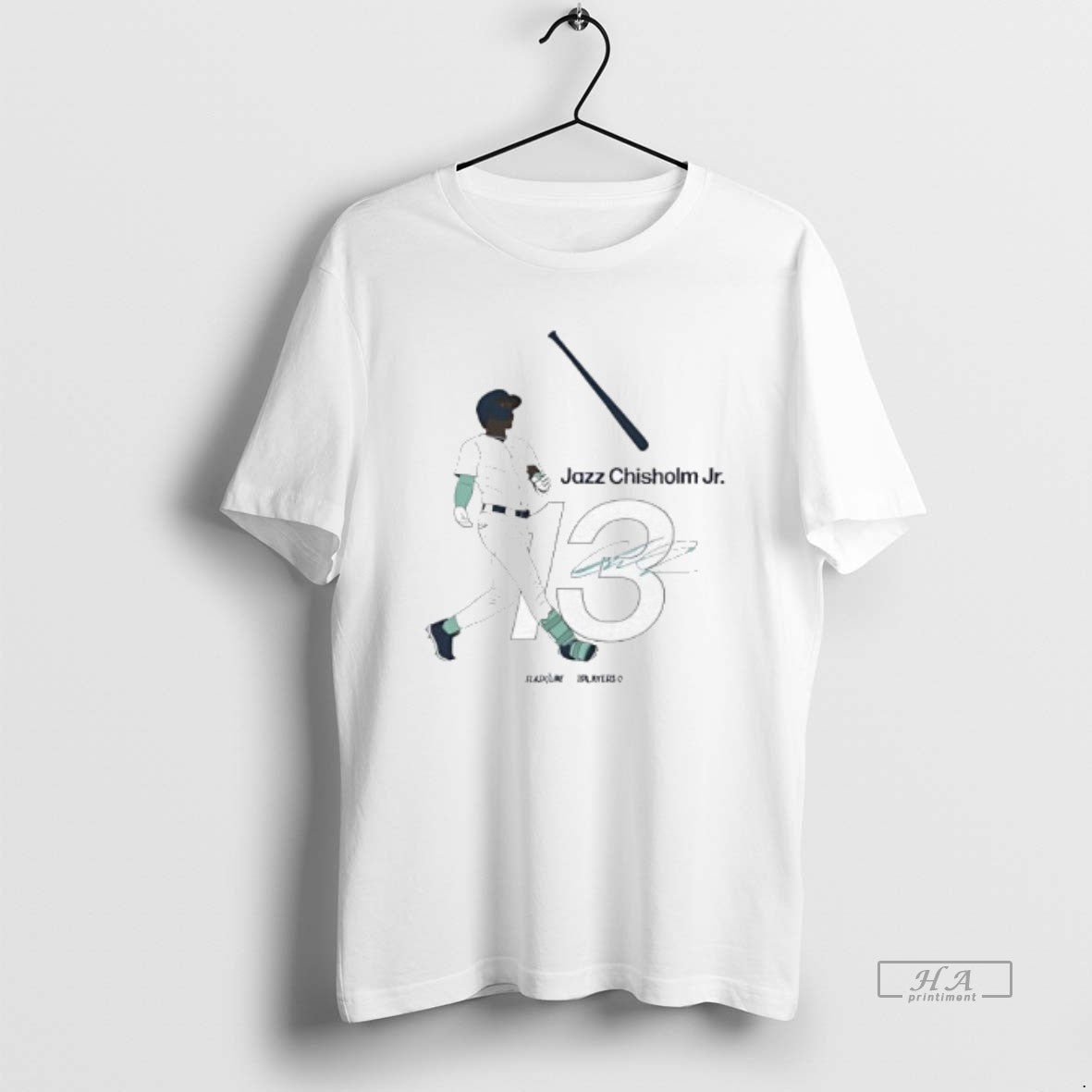 Trendy Jazz Chisholm Jr Jersey Number 13 Graphic - Adult & Kids T-Shirts, Sweatshirts & Hoodies apparel design preview 1