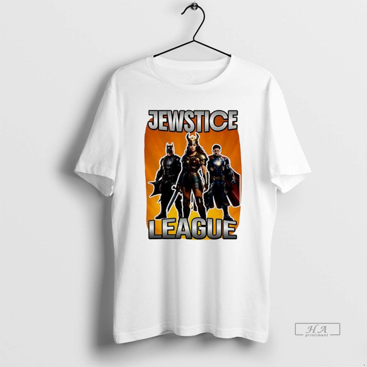 Trendy Jewstice League Justice Parody - Adult & Kids T-Shirts, Sweatshirts & Hoodies apparel design preview 1