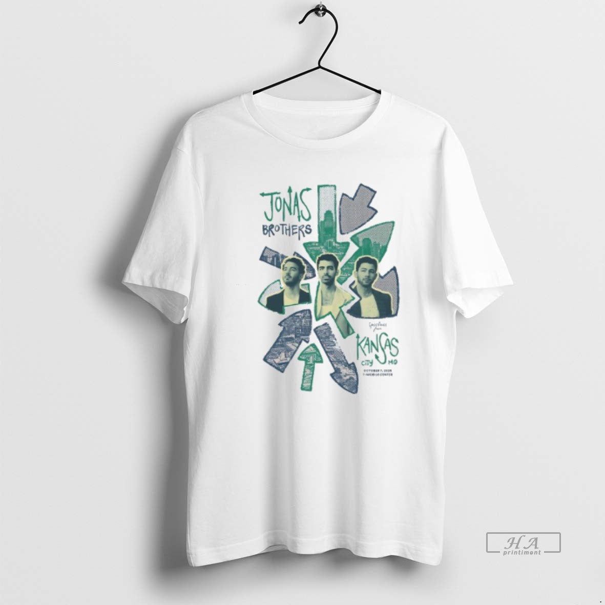 Trendy Jonas Brothers Greetings From Kansas City Mo - Adult & Kids T-Shirts, Sweatshirts & Hoodies apparel design preview 1