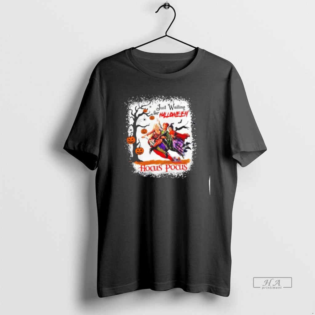 Trendy Just Waiting For Halloween Hocus Pocus - Adult & Kids T-Shirts, Sweatshirts & Hoodies apparel design preview 1