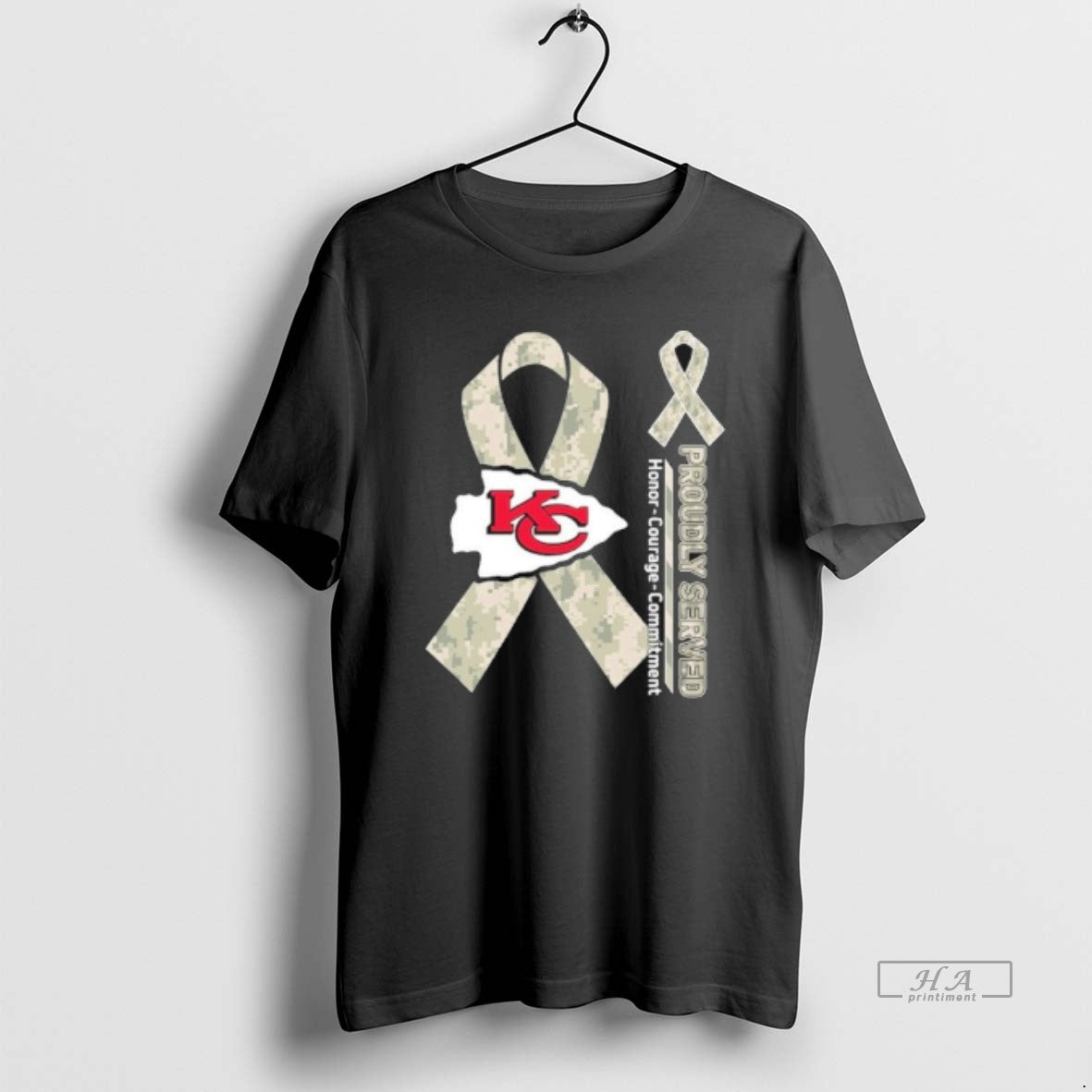 Trendy Kansas City Chiefs Proudly Served Honor - Adult & Kids T-Shirts, Sweatshirts & Hoodies apparel design preview 1