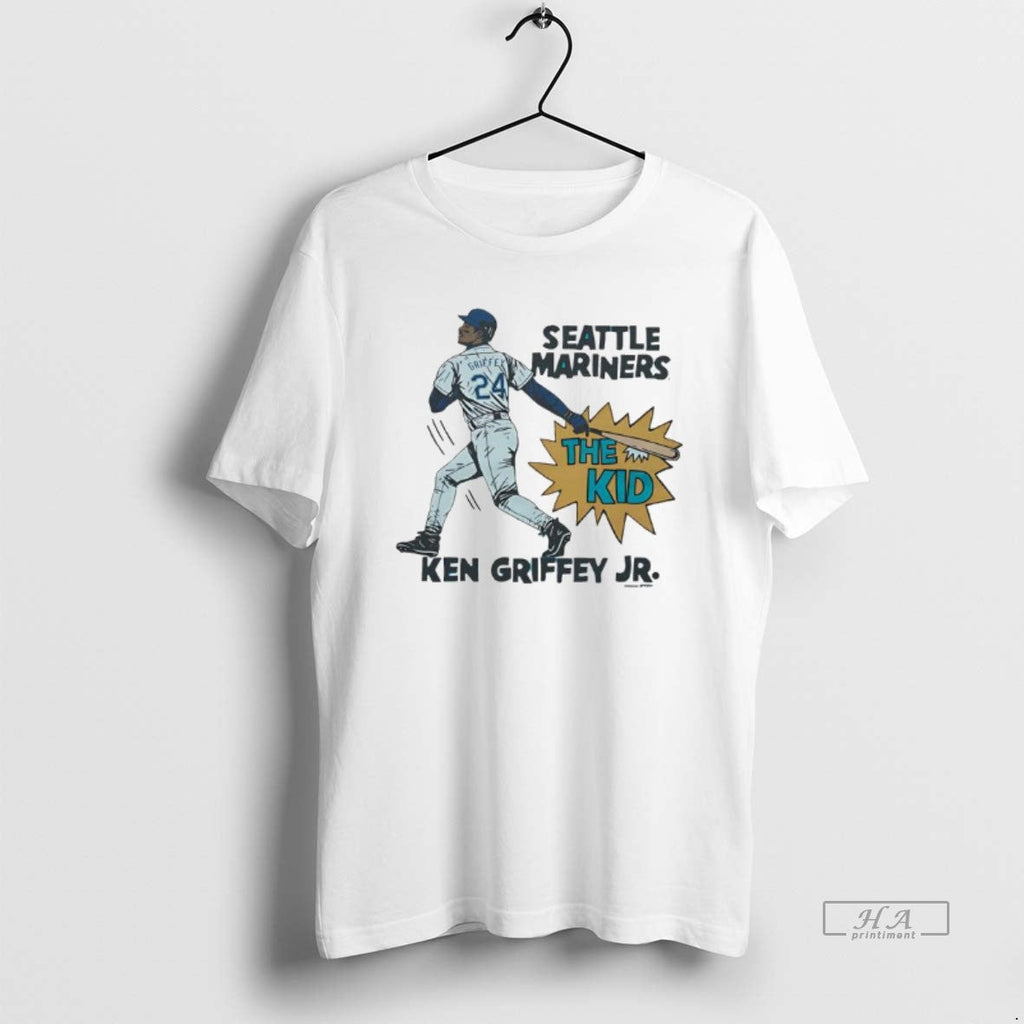 Trendy Ken Griffey Jr Seattle Mariners The Kid Home - Adult & Kids T-Shirts, Sweatshirts & Hoodies apparel design preview 1