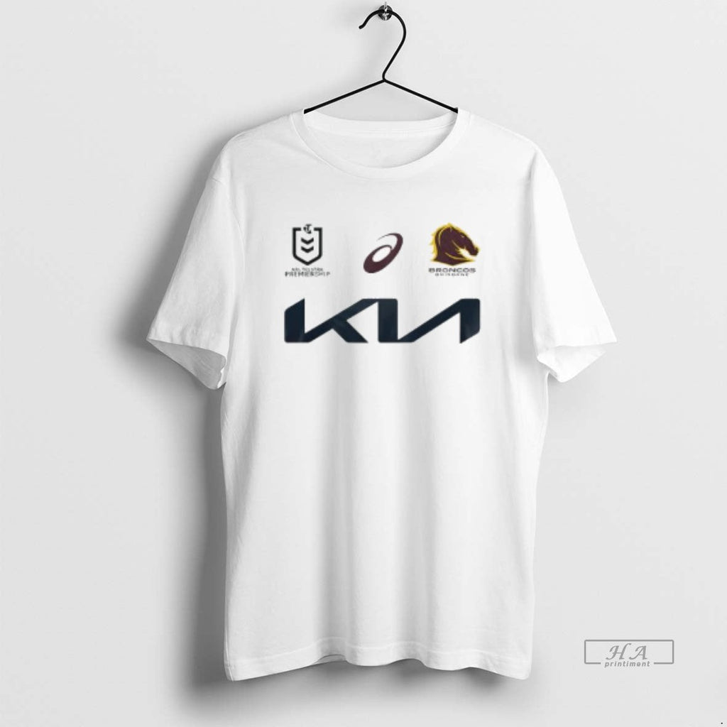 Trendy Kia Brisbane Broncos 2025 Nrl Away Jersey - Adult & Kids T-Shirts, Sweatshirts & Hoodies apparel design preview 1