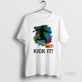 Trendy Kick It Soccer Player Silhouette Graphic - Adult & Kids T-Shirts, Sweatshirts & Hoodies apparel design preview 1